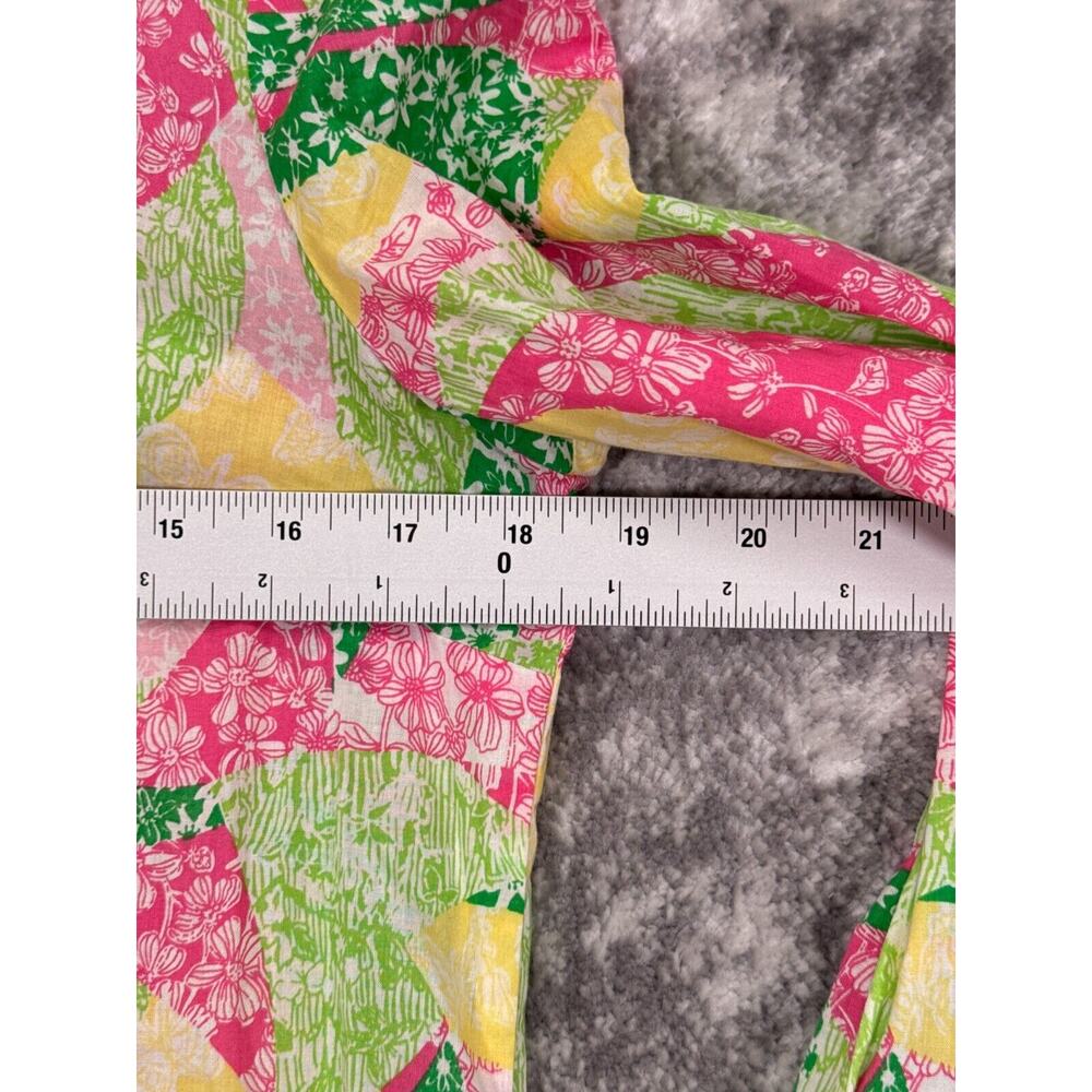 Lilly Pulitzer Dress Small Womens Classic Pink Green Floral Shift Tunic - Picture 4 of 8